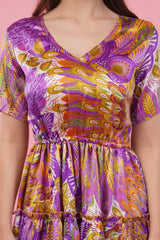 Purple Hues Short Tier Dress