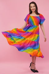 Prismatica Long Smock Dress