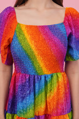 Prismatica Long Smock Dress