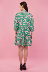 Sage charm Short Tier Dress