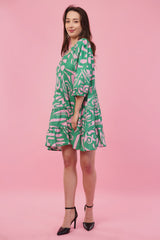 Sage charm Short Tier Dress