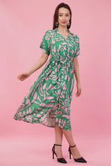 Celesta Long Dress with Belt   