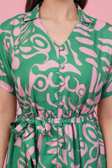 Celesta Long Dress with Belt   