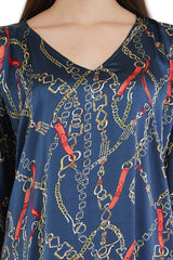 Blossom Long Kaftan with strings on the inside               