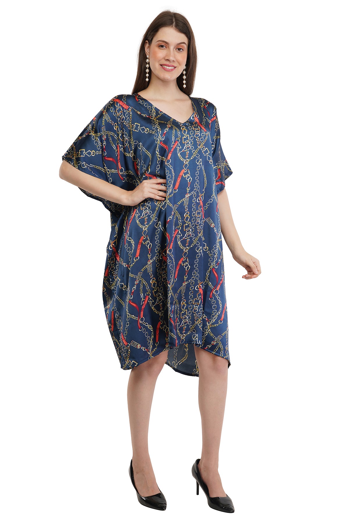 Sapphire Short Kaftan with strings on the inside                     