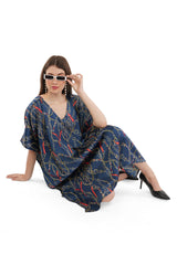 Sapphire Short Kaftan with strings on the inside                     