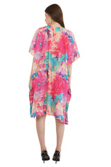 Coral Short Kaftan with strings on the inside        