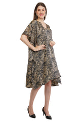 Golden Aurora Short Kaftan with strings on the inside                      