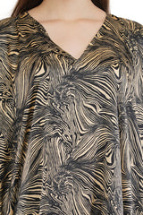 Golden Aurora Short Kaftan with strings on the inside                      