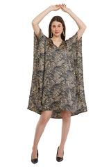 Golden Aurora Short Kaftan with strings on the inside                      