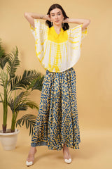 Amy Embroidered Tie Dye Short Poncho Kaftan