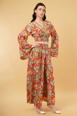 Boho Goddess Bell Sleeve top & Wide Legged Pant Co-Ord Set