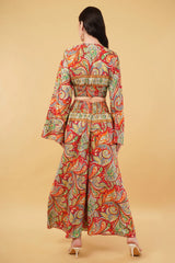 Boho Goddess Bell Sleeve top & Wide Legged Pant Co-Ord Set