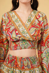 Boho Goddess Bell Sleeve top & Wide Legged Pant Co-Ord Set