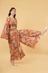 Boho Goddess Bell Sleeve top & Wide Legged Pant Co-Ord Set