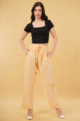 Amira Comfort Fit Peach Linen Pant