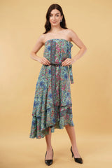 Katy Two Layers Long Wrap-Around Skirt