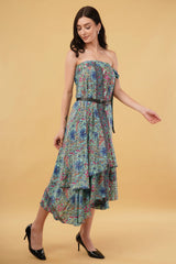 Katy Two Layers Long Wrap-Around Skirt