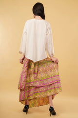 Amaya Embroidered Beige Lace Top