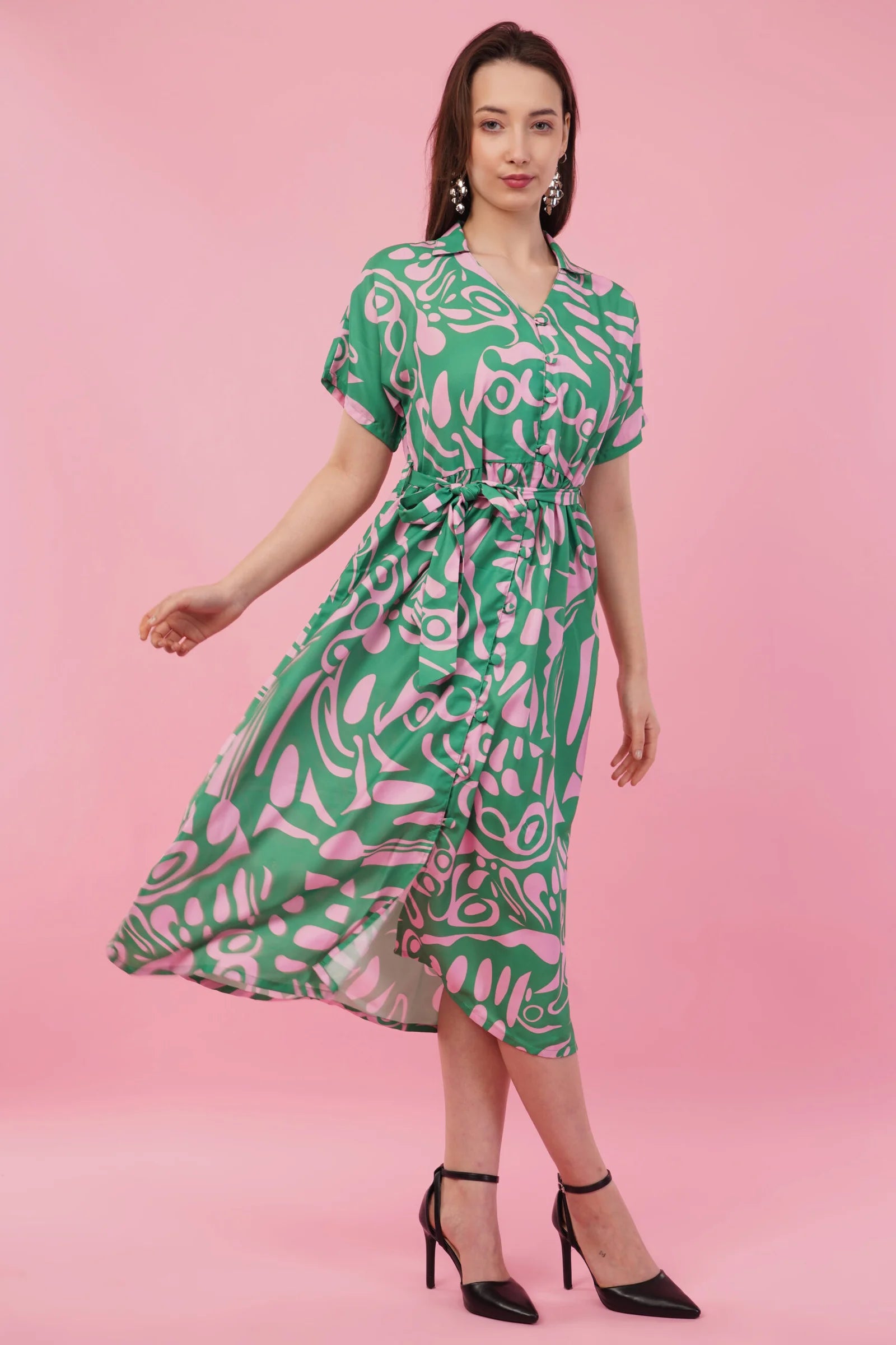 Celesta Long Dress with Belt