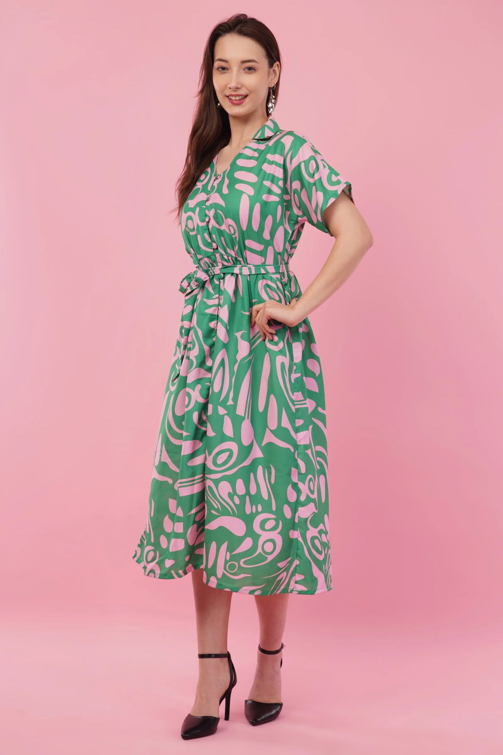 Celesta Long Dress with Belt
