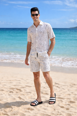 White Faces Statement Shirt for Men