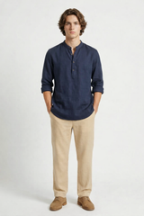 Saphire Leisure Linen Men Co-ord Set