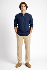 Saphire Leisure Linen Men Co-ord Set