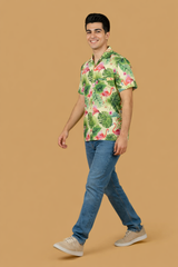 Paradise Green Beach Shirt for Men
