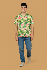 Paradise Green Beach Shirt for Men
