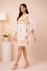 Diva Amber Embroidered Half Circular Short Kaftan