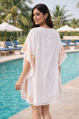 Diva Amber Embroidered Half Circular Short Kaftan