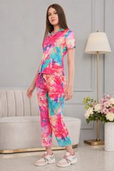 Pink Marble Shirt & Pant Co-Ord  Set