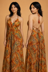 Selena Flared Long A-Line Tier Dress