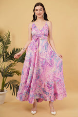 Diana Long A-Line Dress with Knot
