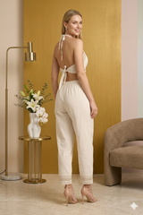 Inara Halter Neck Knot Top and pant Co-ord Set