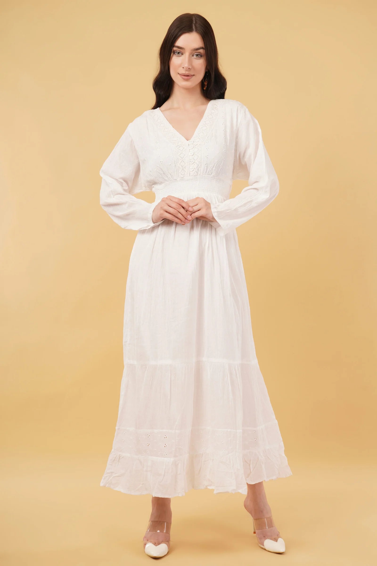 Miraj Long A-Line Tier Dress