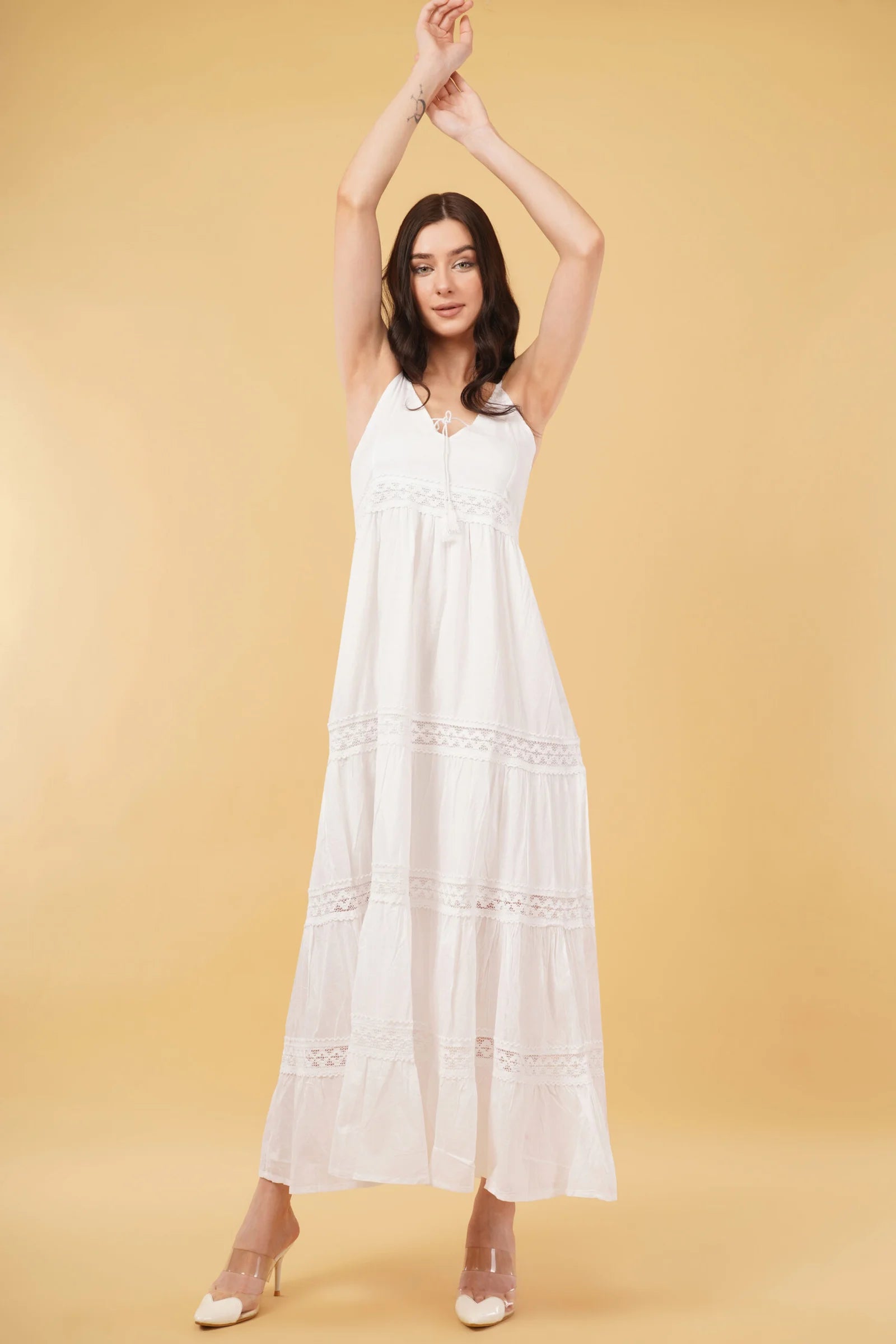 Myra Long A-Line Tier Dress