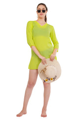 Neon Green Beach Throw Kurti