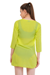 Neon Green Beach Throw Kurti