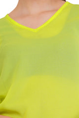 Neon Green Beach Throw Kurti