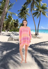 Neon Pink Beach Throw Kurti     