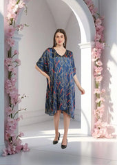 Sapphire Short Kaftan with strings on the inside                     