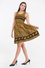 Tiger print Short Smock Dress 