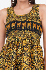 Tiger print Short Smock Dress 