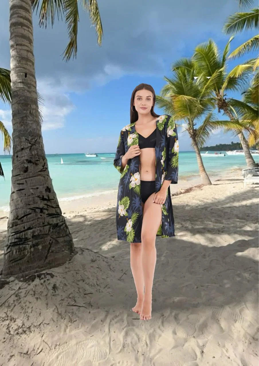 Tropical Paradise Front Open Kimono