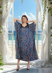 Blossom Long Kaftan with strings on the inside               