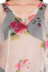 White Pink Beach Kaftan