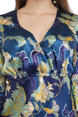 Blue Lily Flared Long A-Line Tier Dress
