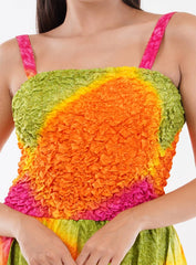 Rainbow Smock Flare Dress      
